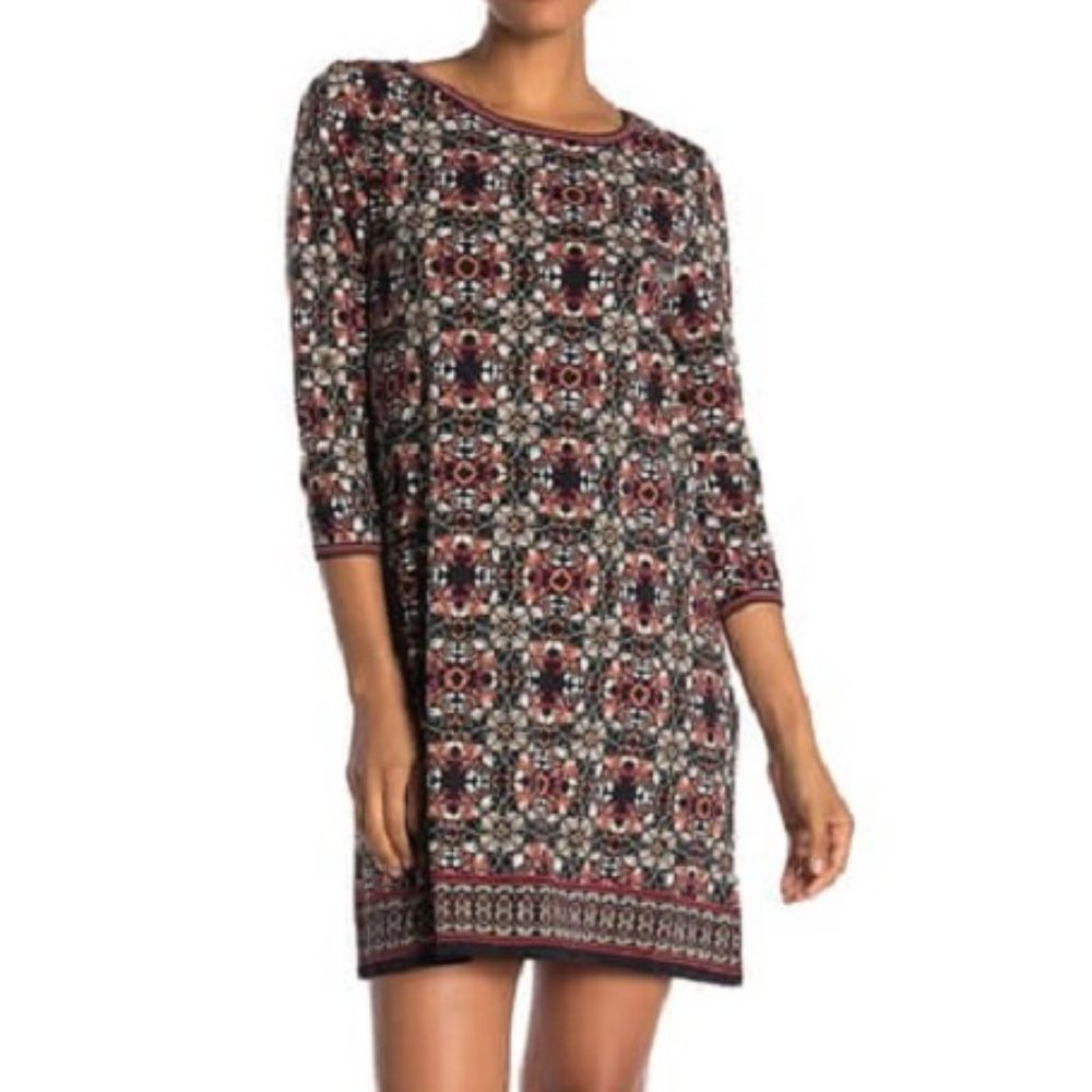 Max Studio 3/4 Sleeve Shift Dress,  Size small